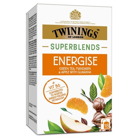 Ceai din plante Energise Superblends, 18 plicuri, Twinings