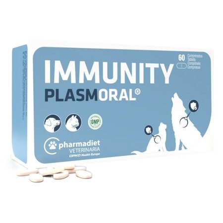 Supliment nutritional pentru caini si pisici Plasmoral Immunity, 60 comprimate, Pharmadiet