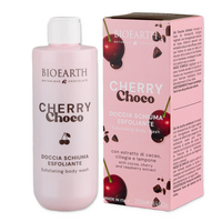 Gel de dus exfoliant cu extract de cacao, cirese si zmeura Cherry Choco, 250 ml, Bioearth