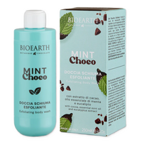 Gel de dus exfoliant cu extract de cacao, eucalipt si menta Mint Choco, 250 ml, Bioearth
