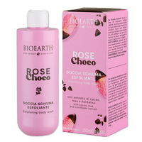 Gel de dus exfoliant cu extract de cacao, trandafir si albastrele Rose Choco, 250 ml, Bioearth
