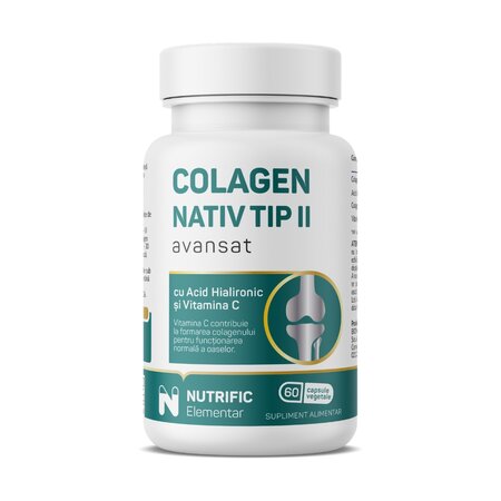 Colagen nativ tip II avansat, 60 capsule vegetale, Nutrific