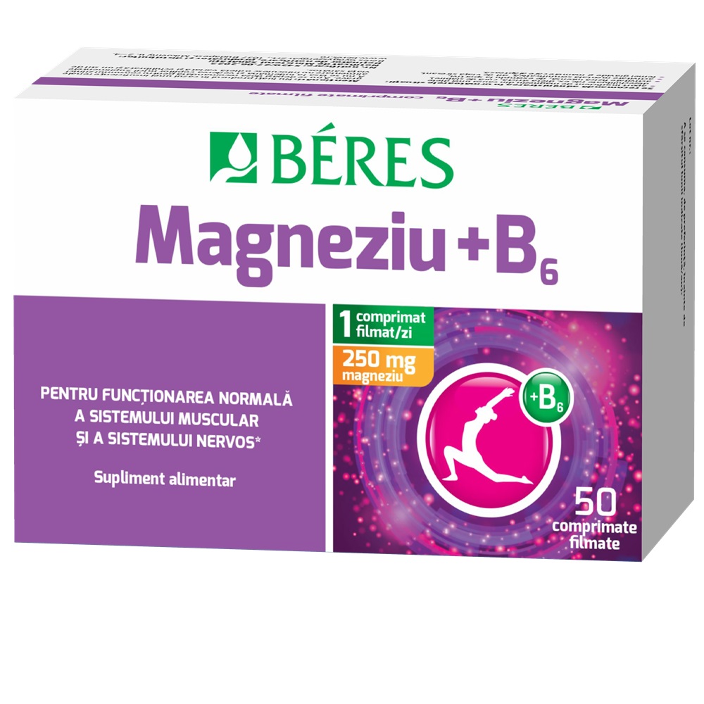 Magneziu + B6, 50 comprimate, Beres