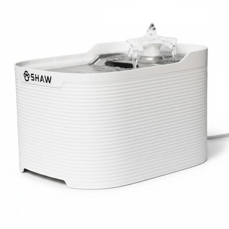 Fantana automata de apa cu tava din inox, pompa silentioasa si apa filtrata continuu Fresh, 2.5 L, Shaw 741179