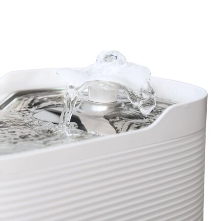 Fantana automata de apa cu tava din inox, pompa silentioasa si apa filtrata continuu Fresh, 2.5 L, Shaw 747452