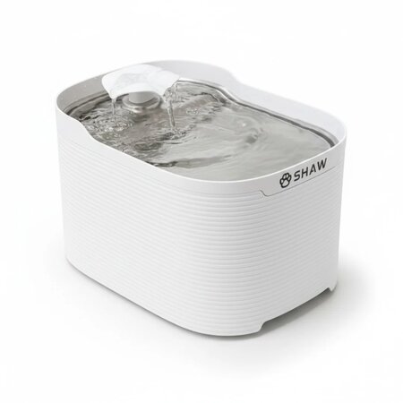 Fantana automata de apa cu tava din inox, pompa silentioasa si apa filtrata continuu Fresh, 2.5 L, Shaw