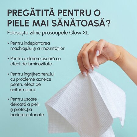 Prosoape faciale Glow Towels, XL, 10 bucati, Phin 741315