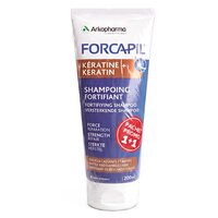 Pachet Sampon fortifiant pentru par deteriorat Keratine+, 200 ml + 200 ml, Forcapil