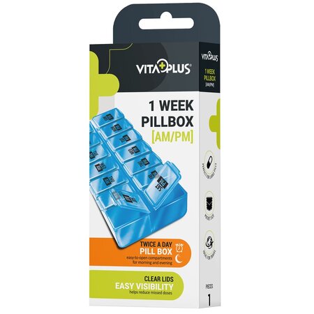 Organizator medicamente saptamanal VP64011, 1 bucata, VitaPlus