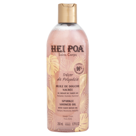 Ulei de dus stralucitor cu ulei de monoi Tresor de Polynesie, 250 ml, Hei Poa