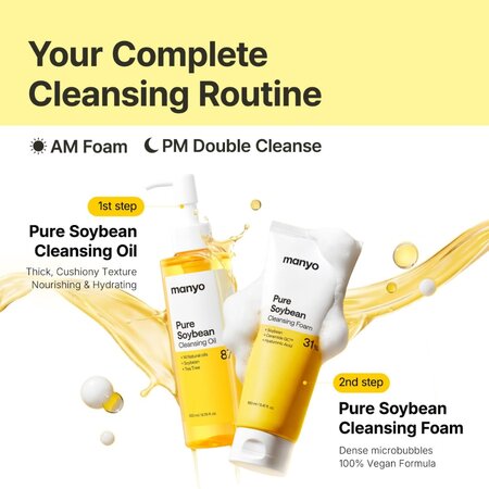Spuma de curatare Pure Soybean Cleansing, 120 ml, Manyo 742087