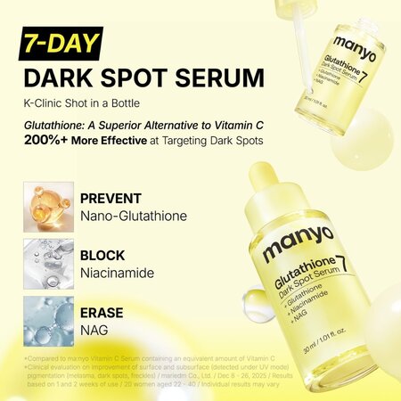 Ser intensiv pentru pete pigmentare Glutathione 7 Dark Spot Serum, 30 ml, Manyo 742146