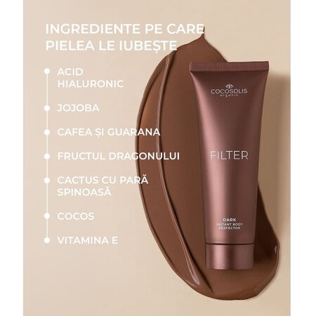 Crema de corp cu efect de filtru Dark Filter, 100 ml, Cocosolis 742209