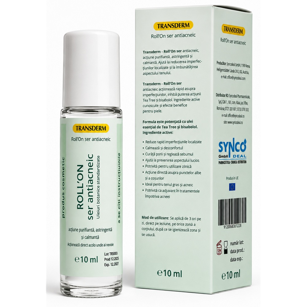 Roll on ser antiacneic, 10 ml, Transderm