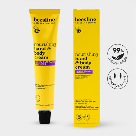 Crema nutritiva pentru maini si corp cu miere si lavanda organica, 100 ml, Beesline 742518