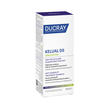 Sampon anti-matreata pentru scalp gras Kelual DS Sebocontrol, 100 ml, Ducray 742589