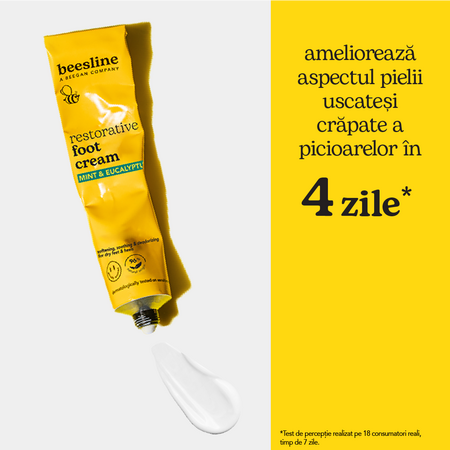 Crema reparatoare pentru picioare cu menta si eucalipt, 100 ml, Beesline 742548