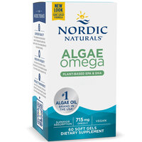 Omega 3 vegan din alge Algae Omega, 715 mg, 60 capsule moi, Nordic Naturals