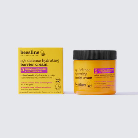 Crema antirid hidratanta pentru fata cu ceramide si polipeptide Age Defense, 50 ml, Beesline 742598