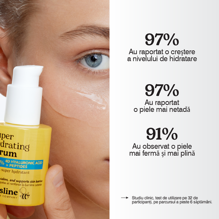 Ser super hidratant cu 10% acid hialuronic 4D si peptida, 30 ml, Beesline 742669