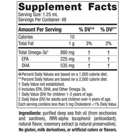 Omega-3 pentru copii Children's DHA Xtra, 880 mg, 60 ml, Nordic Naturals 742691
