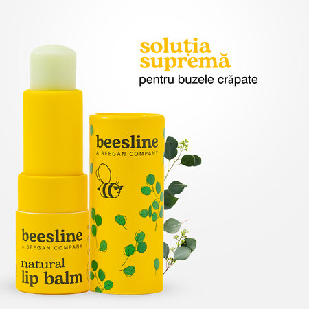 Balsam de buze natural cu aroma de de eucalipt si menta, 4.5 g, Beesline 742736