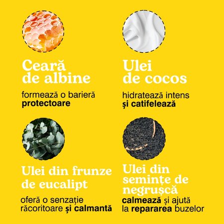 Balsam de buze natural cu aroma de eucalipt si menta, 4.5 g, Beesline 755264