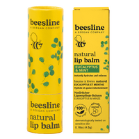 Balsam de buze natural cu aroma de de eucalipt si menta, 4.5 g, Beesline