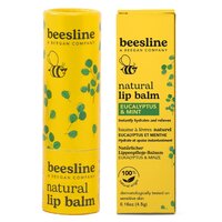 Balsam de buze natural cu aroma de eucalipt si menta, 4.5 g, Beesline