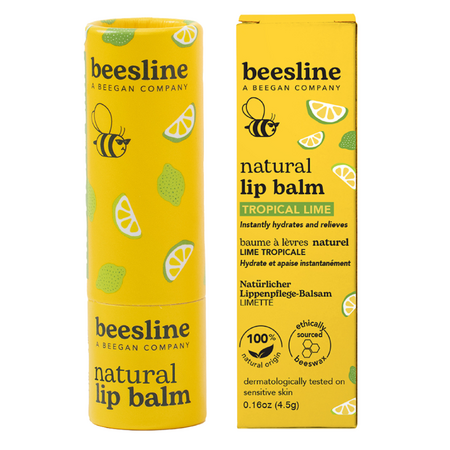 Balsam de buze natural cu aroma tropicala de lime, 4.5 g, Beesline