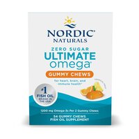 Omega-3 fara zahar Zero Sugar Ultimate Omega Gummy Chews, 54 jeleuri, Nordic Naturals