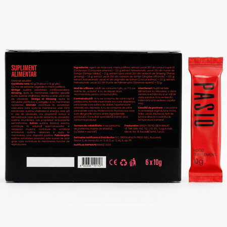 Miere pentru potenta, 6 plicuri x 10 g, Pasio 743108