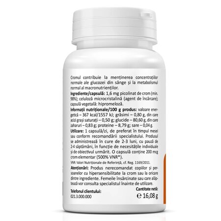 Chromium Picolinate, 200 mcg, 60 capsule, Zenyth 743153