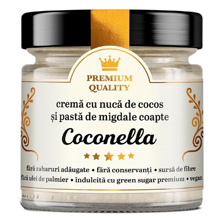Crema cu nuca de cocos si pasta de migdale Coconella, 250 g, Laboratoarele Remedia