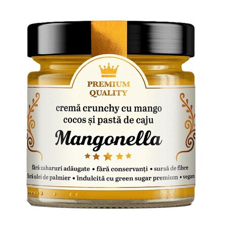 Crema crocanta cu mango, cocos si pasta de caju Mangonella, 250 g, Laboratoarele Remedia