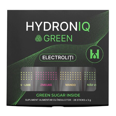 Saruri de rehidratare Hydroniq Green, 28 plicuri, Laboratoarele Remedia 743233