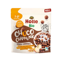 Cereale Bio cu aroma de mere si cacao pentru copii Choco ChipMunk, +1 an, 125 g, Holle