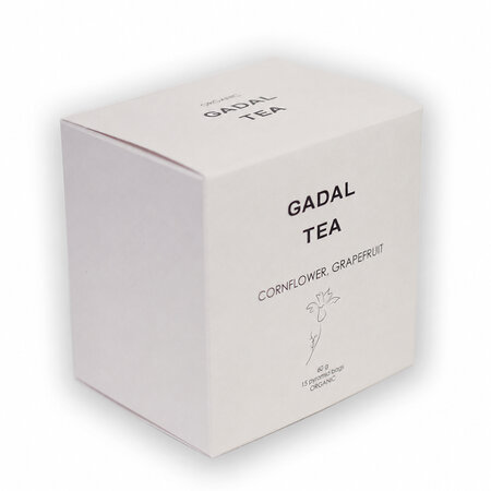 Ceai bio de albastrele cu aroma de grapefruit, 15 piramide, Gadal Tea 743296