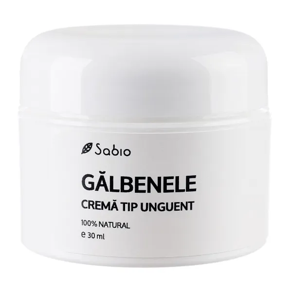 Crema tip unguent cu galbenele, 30 ml, Sabio