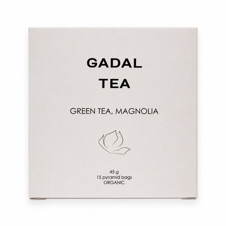 Ceai bio verde cu aroma de magnolie, 15 piramide, Gadal Tea