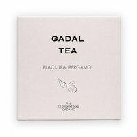 Ceai bio negru cu aroma de bergamota, 15 piramide, Gadal Tea