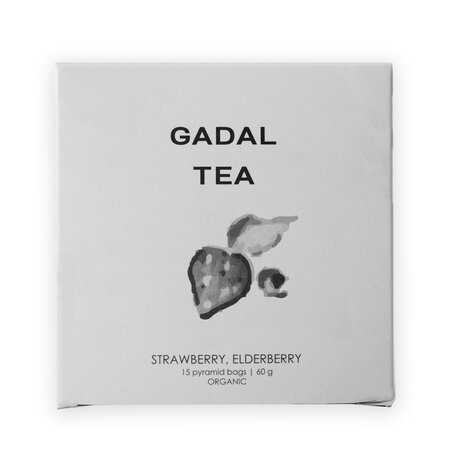 Ceai bio de capsune cu boabe de soc, 15 piramide, Gadal Tea