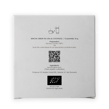 Ceai bio verde Sencha, 15 piramide, Gadal Tea 743369