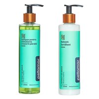Set Sampon cu extract de urzica pentru cresterea parului + Balsam fortifiant cu extract de urzica Beauty Hair Deluxe, 250 ml + 250 ml, Pellamar