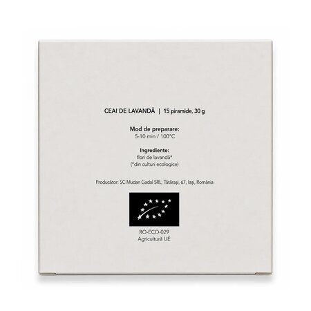 Ceai bio de lavanda, 15 piramide, Gadal Tea 743717