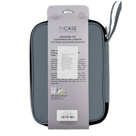 Organizator pentru accesorii electronice, Gri, 1 bucata, Incase of Travel 743410