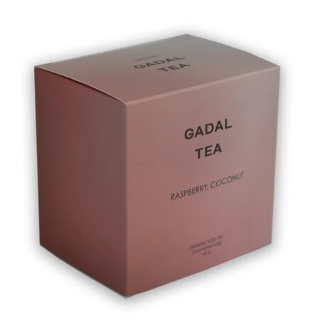 Ceai bio de zmeura si cocos Iced Tea, 10 piramide, Gadal Tea 743422