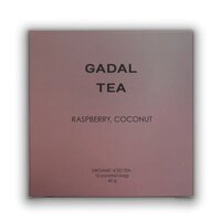 Ceai bio de zmeura si cocos Iced Tea, 10 piramide, Gadal Tea