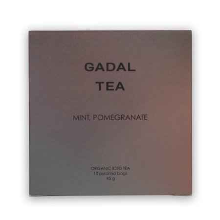 Ceai bio de menta si rodie Iced Tea, 10 piramide, Gadal Tea