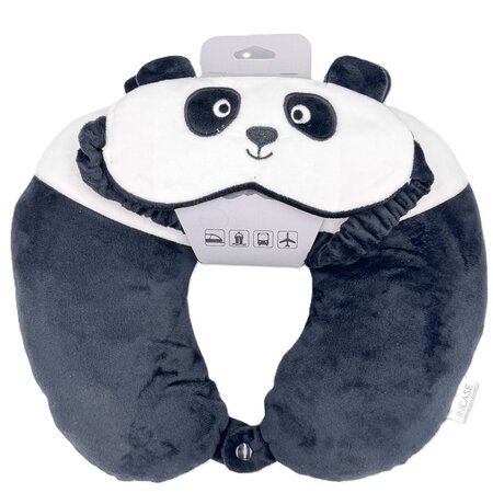 Perna pentru gat si masca de somn, Panda, Incase of Travel